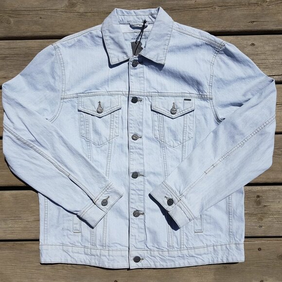 Only & Sons Light Wash Blue Denim Trucker Jacket | Size XL | NWT - Picture 1 of 8